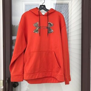 Under Armour orange camo hoodie sweatshirt